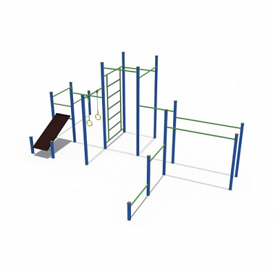 СОВ 04501 Кроссфит (брусья, скамья для пресса,шведская стенка,турники для отжимания и подтягивания)