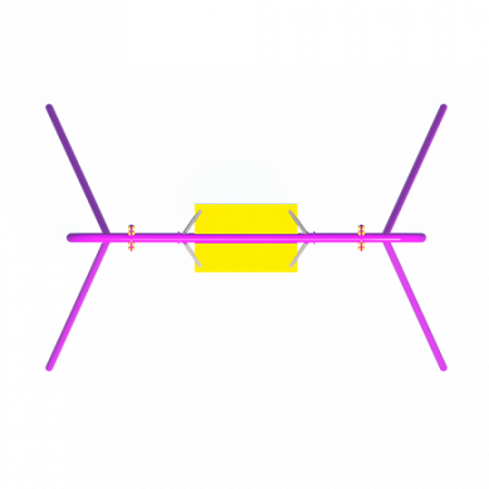 ИО 01100 Качели на металлических стойках с сиденьем без спинки