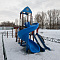 ДИО 04110 Детский игровой комплекс с винтовым скатом Н-2000 и металлическим скатом Н-1200