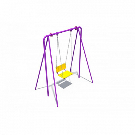 ИО 01090 Качели на металлических стойках с сиденьем со спинкой