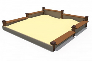 ИО 02444 Песочница (с лавочками)