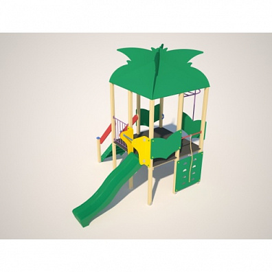 ДИО 02090 Детский игровой комплекс серии джунгли "Дом на дереве" Н-1200 (пластик. скат)