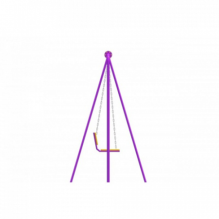 ИО 01090 Качели на металлических стойках с сиденьем со спинкой