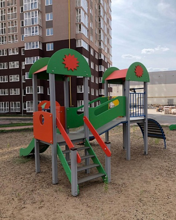 ДИО 03030 Детский игровой комплекс серии солнышко "Зарница" (скаты металлические) Н-1200 и Н-900