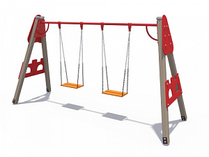ИО 01061 Качели деревянные Крепость