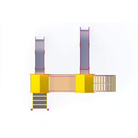 ДИО 03030 Детский игровой комплекс серии солнышко "Зарница" (скаты металлические) Н-1200 и Н-900