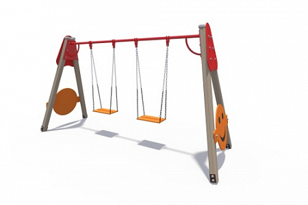 ИО 01161 Качели деревянные Смайлик (сиденье без спинки)