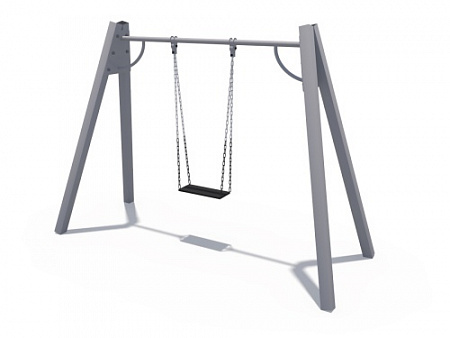 ИО 01034 Качели (на металлических стойках с прорезиненным сиденьем без спинки)
