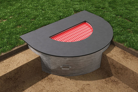 Встраиваемый батут Полукруг 135