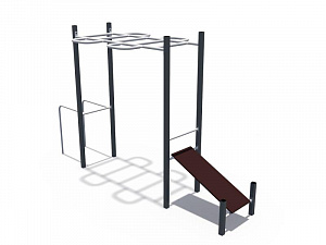 СОВ 04507 Кроссфит (рукоход змейка, скамья для пресса и брусья)