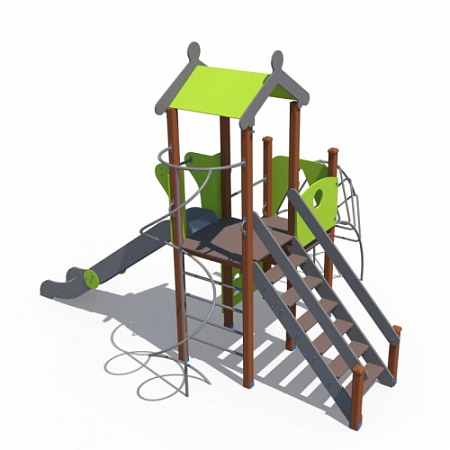 ДИО 04116 Детский игровой комплексом с металлическим скатом Н-1500 и лазом