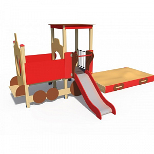 ИО 03171 Песочный дворик Паровозик с горкой Н-750