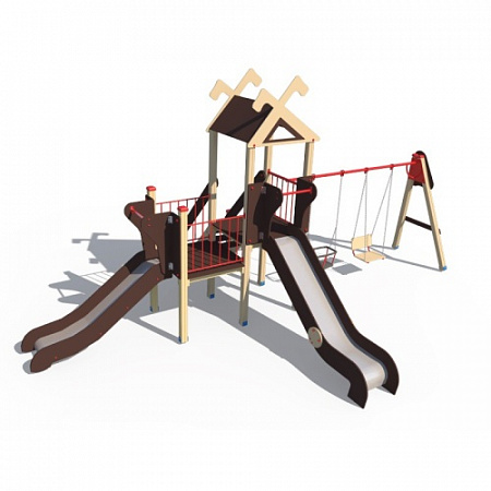 ДИО 06051 Игровой комплекс серии Лесная долина Н-1200,900 с качелями