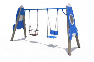 ИО 01164 Качели деревянные Космонавт