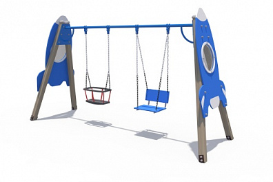 ИО 01164 Качели деревянные Космонавт