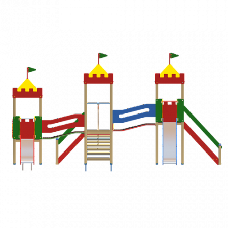 ДИО 02040 Детский игровой комплекс серии империя "Замок" Н-1500 и Н-900