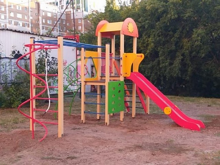 ДИО 03031 Детский игровой комплекс серии солнышко "Игра" (скат металлический) Н-1500