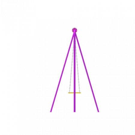 ИО 01100 Качели на металлических стойках с сиденьем без спинки