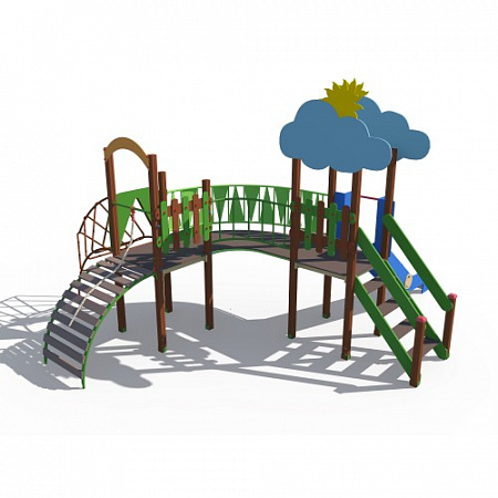ДИО 04112 Игровой комплекс Весенница с металлическим скатом Н-1200