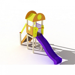 ДИО 03010 Детский игровой комплекс серии солнышко "Лето" (скат пластиковый) Н-1200