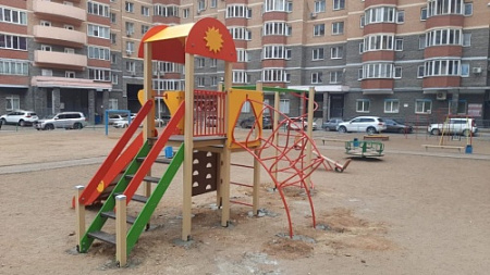 ДИО 03031 Детский игровой комплекс серии солнышко "Игра" (скат металлический) Н-1500