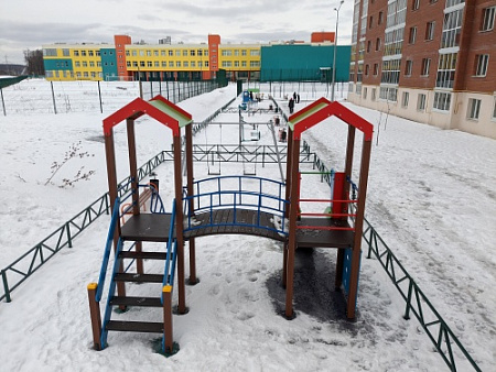 ДИО 13081 Детский игровой комплекс Опушка с металлическим скатом Н-1200