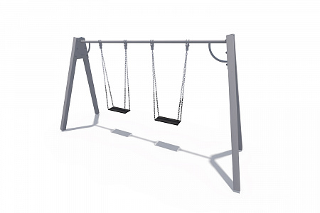 ИО 01250 Качели на металлических стойках с прорезиненными сиденьями без спинки
