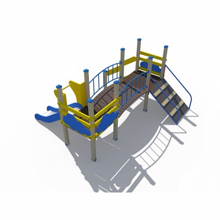 ДИО 04013 Детский игровой комплекс серии литл с металлическим скатом Н-750