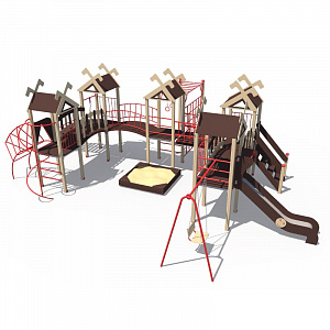 ДИО 06090 Игровой комплекс серии с песочницей и качелями Лесная долина Н-1200