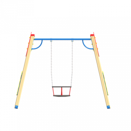 ИО 01080 Качели Звездочет деревянные с сиденьем-люлькой