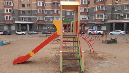 ДИО 03031 Детский игровой комплекс серии солнышко "Игра" (скат металлический) Н-1500