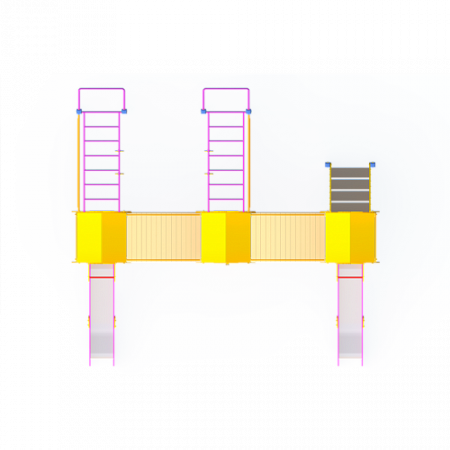 ДИО 03050 Детский игровой комплекс серии солнышко "Лучик" Н-1200 и Н-1200 (скат металлический)