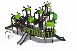 ДИО 06070.1 Игровой комплекс серии Лесная долина Н-1200 (Н-900 и винтовой скат Н-2000)