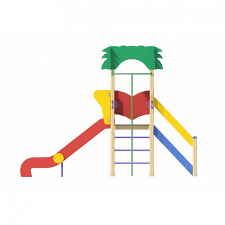 ДИО 02080 Детский игровой комплекс серии джунгли "Рио" Н-1200 (металлический скат)