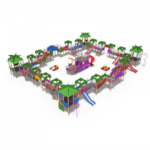 ДИО 13030 Детский игровой комплекс Гаваи Н-1200 и Н-2000 (винтовой скат)