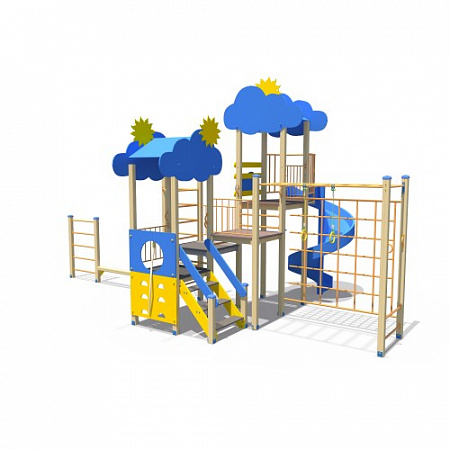 ДИО 04106 Детский спортивно-игровой комплекс с винтовым скатом Н-2000