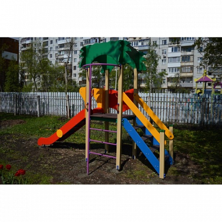 ДИО 02080 Детский игровой комплекс серии джунгли "Рио" Н-1200 (металлический скат)