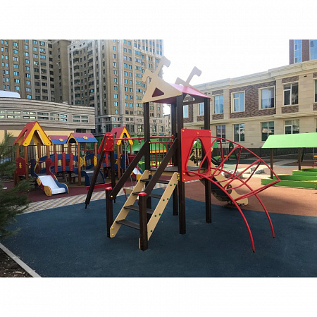 ДИО 06100 Игровой комплекс серии Лесная долина с лазом и качелями