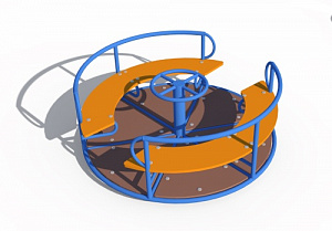 ИО 06100.1 Карусель с рулем Сафари (с двойным сиденьем)