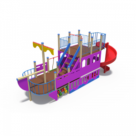 ДИО 13040 Детский игровой комплекс Путешественник Н-2000 (винтовой скат)