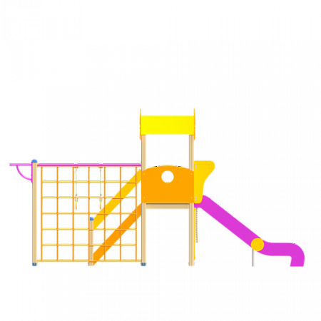 ДИО 03050 Детский игровой комплекс серии солнышко "Лучик" Н-1200 и Н-1200 (скат металлический)