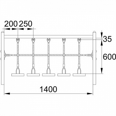 СДО 08050 Веревочный мостик