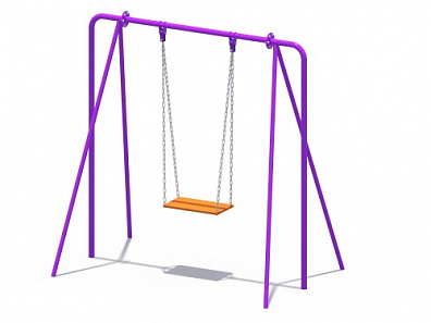 ИО 01100 Качели на металлических стойках с сиденьем без спинки