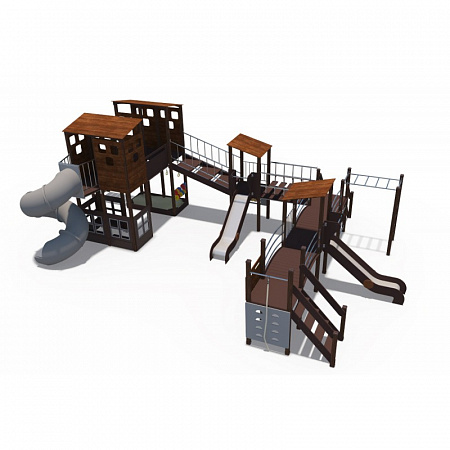 ДИО 10014.1 Игровой комплекс серии Миндаль (винтовой скат Н-2000 мм)