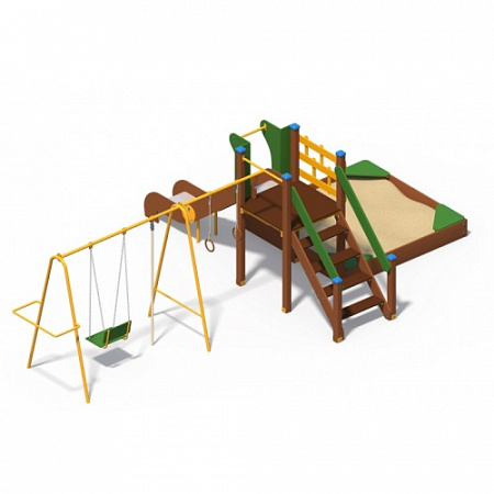 ДИО 04021 Детский игровой комплекс Браун с кольцами Н-1200 серии Май