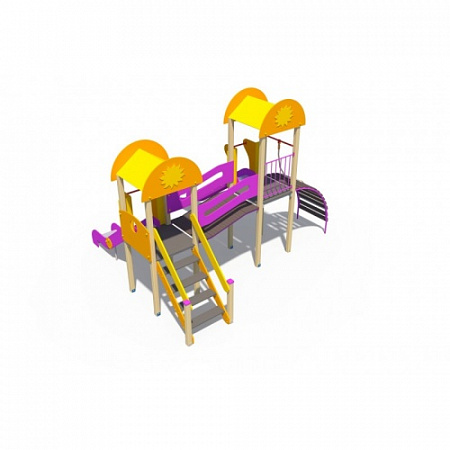 ДИО 03030 Детский игровой комплекс серии солнышко "Зарница" (скаты металлические) Н-1200 и Н-900