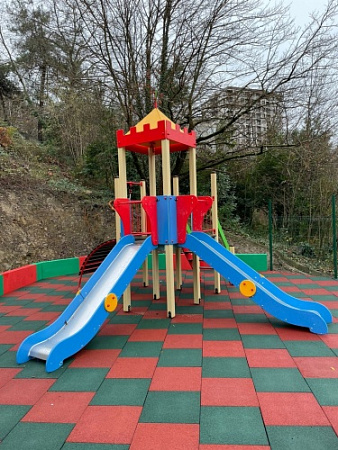 ДИО 02021 Детский игровой комплекс серии империя "Башня с двумя горками" Н-1200