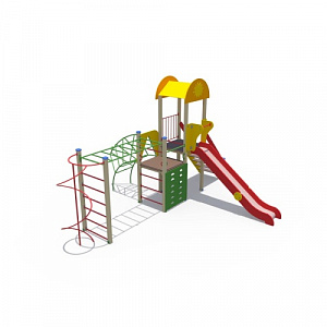 ДИО 03031 Детский игровой комплекс серии солнышко "Игра" (скат металлический) Н-1500