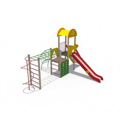 ДИО 03031 Детский игровой комплекс серии солнышко "Игра" (скат металлический) Н-1500