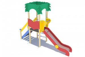 ДИО 02080 Детский игровой комплекс серии джунгли "Рио" Н-1200 (металлический скат)